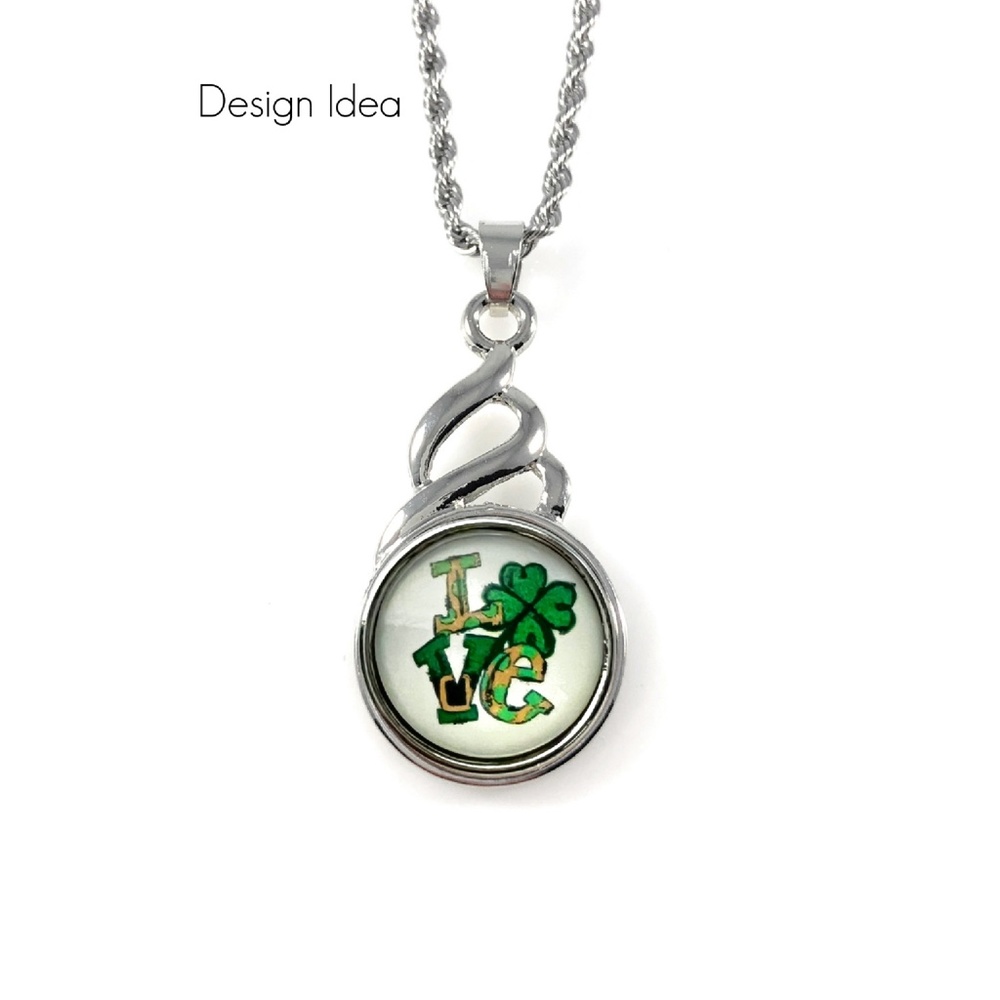 Snap Charm Set of 3 Includes 1 Standard Size 20mm and 2 Mini Snap Charms 12mm - Picture 2 of 4